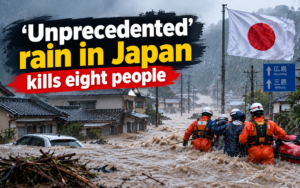 Unprecedented’ rain in Japan kills eight people