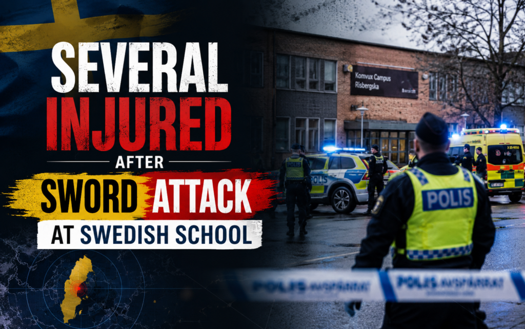 Several injured after sword attack at Swedish school