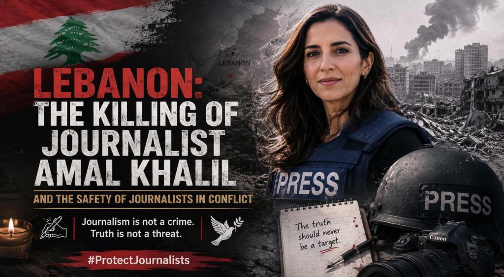 Lebanon journalist Amal Khalil and the safety of journalists reporting from conflict zones