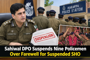 Sahiwal DPO suspends nine policemen over farewell for suspended SHO