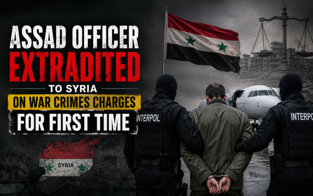 Assad officer extradited to Syria on war crimes charges for the first time