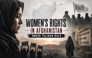Women’s rights in Afghanistan under Taliban rule, focusing on education, freedom and human rights