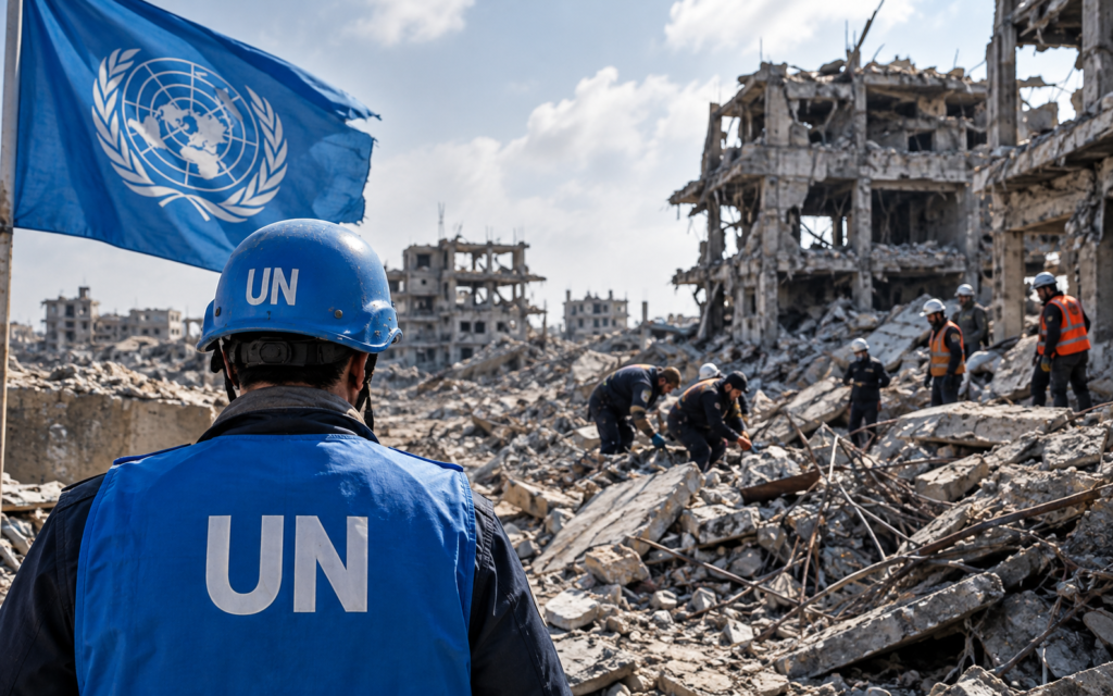 Gaza rubble as UN raises concerns over possible war crimes