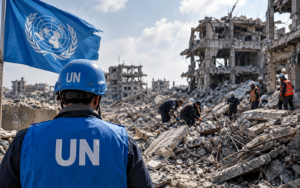 Gaza rubble as UN raises concerns over possible war crimes