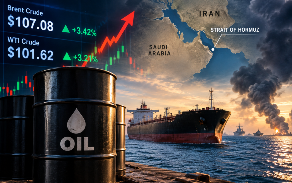 Oil prices surge above $100 amid Middle East shipping attacks