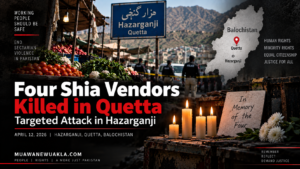 Four Shia vendors killed in Quetta's Hazarganji area on April 12, 2026