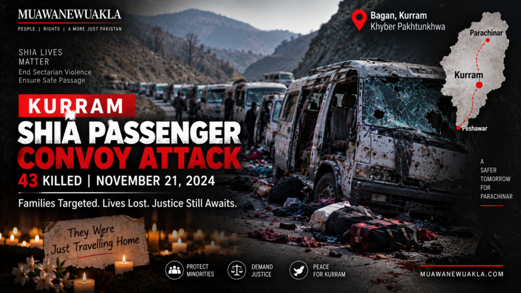 Kurram Shia passenger convoy attack that killed 43 people on November 21, 2024